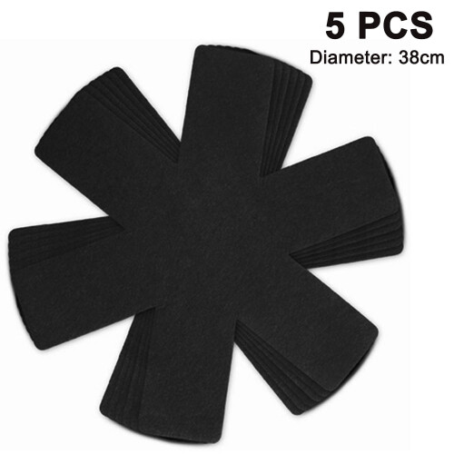 Pandebeskyttere 38 cm sorte 5-pak