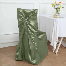 Eucalyptus Green Satin Chair Covers 46" x 44"