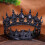 Baroque Round Crown Hair Accessory in Black 1