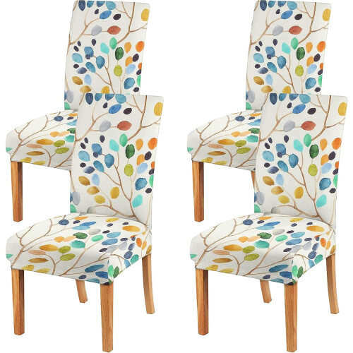 White Dining Chair Covers Set of 4 – Stretch