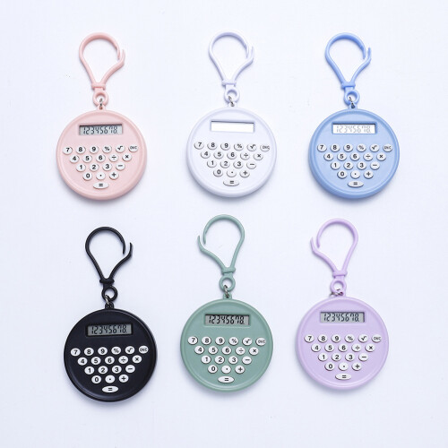 ABS Silicon Keyring Calculator With Noiseless Keys Ideal-White 2