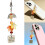 Portable Maple Leaf Wind Chime Keychain Wrist Strap-Yellow 3