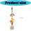 Portable Maple Leaf Wind Chime Keychain Wrist Strap-Yellow 4
