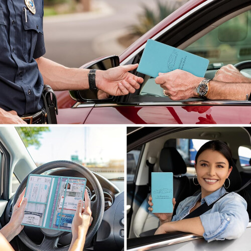 Car Document Holder – PU Leather, 6-Pocket, Magnetic 1