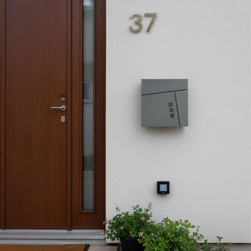 Wall-Mounted Mailbox with Newspaper Holder, Weatherproof 1