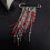 Multi Chain Retro Brooch Featuring Red Beads and Tassels Elegant 2