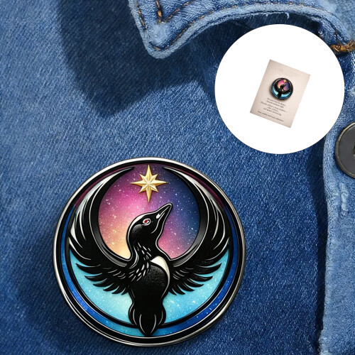 Artistic Loon Shaped Brooch Acrylic Bird Pin Jacket Hat 1
