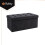 Gray Velvet Storage Pouf - Foldable, 76x38x38 cm 3