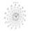 Silver Wall Clock with Glittering Stones, 50cm Diameter 4