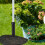 Semi-Circular Parasol Base, Polyresin, Floral Design 2