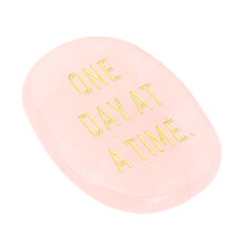 Pietra anti-ansia OneDayAtATime quarzo rosa pietra del pollice