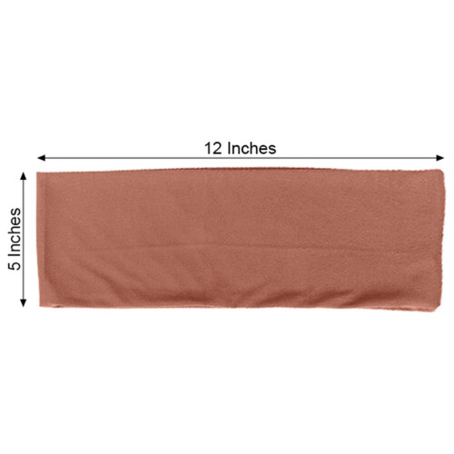 5 Spandex Chair Sashes Terracotta Wedding Decor 1