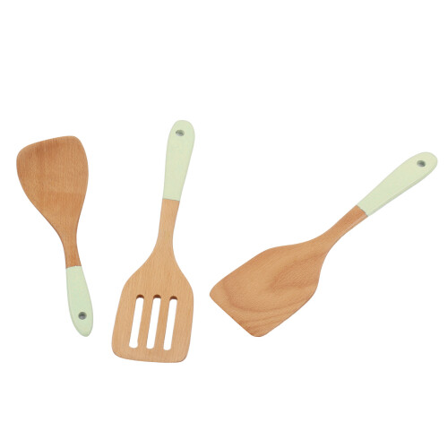 3-Piece Beech Wooden Spatula Set 1