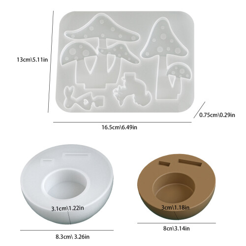 Rabbit Shape Candle Holder Silicone Mold Crafting Supplies 2