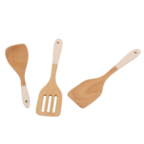 3-Piece Beech Wooden Spatula Set 1
