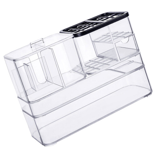 Stackable Clear Cosmetic Storage Box with Multiple 2