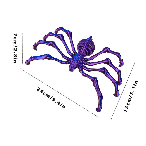 3D Printed Wolf Spider Toy – Movable Halloween Decor 2