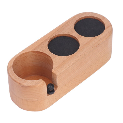 Θήκη για πατητήρι καφέ από οξιά με τρύπες 3x58mm 1