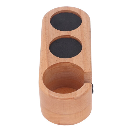 Θήκη για πατητήρι καφέ από οξιά με τρύπες 3x58mm 2