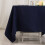 Cotton Blend Square Tablecloth 70 x 70 in Navy Blue 5