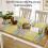 Rectangle Tablecloth 60 x 84 in, Yellow Grey Olive Print 2