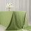 Sage Green Scuba Polyester Rectangle Tablecloth 90 x 156 in 4