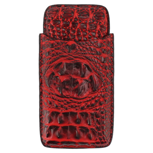 Leather Travel Cigar Case for3Cigars 1