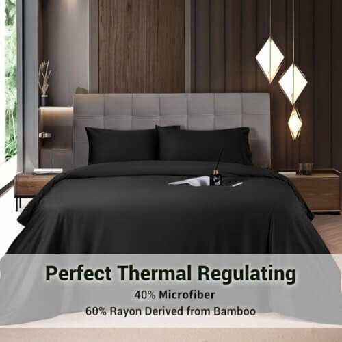 Queen Bamboo Rayon Sheet Set 4-Pc Deep Pocket 1
