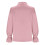 Women's Satin Collared Button Front Puff Sleeve-apricot L 6