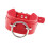 Versatiles Adjustable Neck Collar with O Rings PU Leather-Red 1