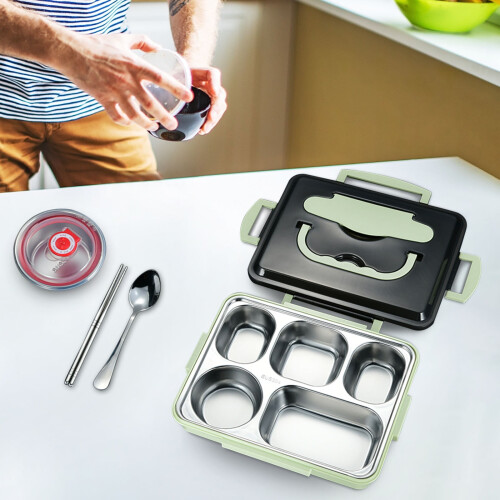 5-Compartment Stainless Steel Thermal Lunch Box 1
