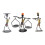 3-Piece Black Iron Retro Candle Holders 4