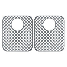 Silikon-Spülbeckenmatte Grau 35 x 30 cm 2er-Pack
