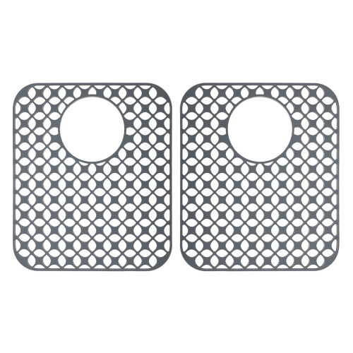Silikon-Spülbeckenmatte Grau 35 x 30 cm 2er-Pack