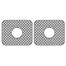 Silicone Kitchen Sink Mat Grey34.5x29.5cm2-Pack