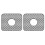 Silicone Kitchen Sink Mat Grey34.5x29.5cm2-Pack 1