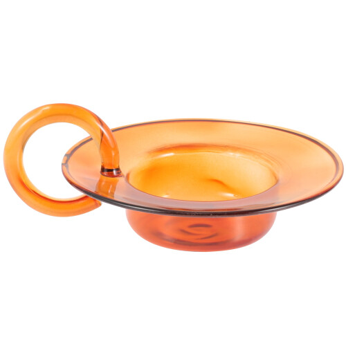 Vintage Glass Candle Holder 16.5 cm