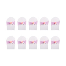 Stretchy Chair Bow Tie Bands35-55cm Spandex – 10Pack