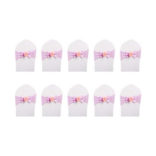 Stretchy Chair Bow Tie Bands35-55cm Spandex – 10Pack