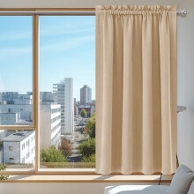 Blackout Thermal Curtains Beige 37.8 x 63 Inch