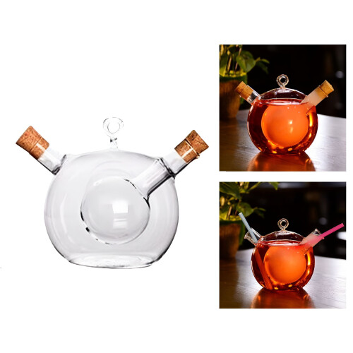 ACDANC Spherical Double-Chamber Glass Drinking Glasses (Set