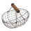 Vintage Chicken Wire Egg Basket with Wooden Handle 1