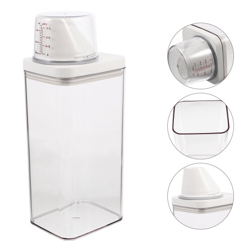 Airtight Food Storage Container, Clear Plastic, 1500 ml