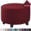 Round Ottoman Slipcover Polyester Jacquard Stretch Cover 1