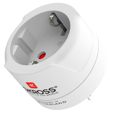 Grounded EU to US Plug Adapter, Multi-Country Use