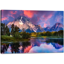 Grand Teton National Park Wall Art Canvas 12x16 in