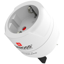 Adaptador de viaje de Europa a Reino Unido, con conexión a tierra, para dispositivos de 2 y 3 polos