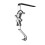 Metal Mantel Hook15.7x10.5x1.5cm Silver 1