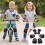 Child Roller Skating Protective Gear Set Adjustable-Green 3