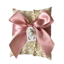 Bamboe geschenkmand met deksel 12,5x12cm & 16x12cm
